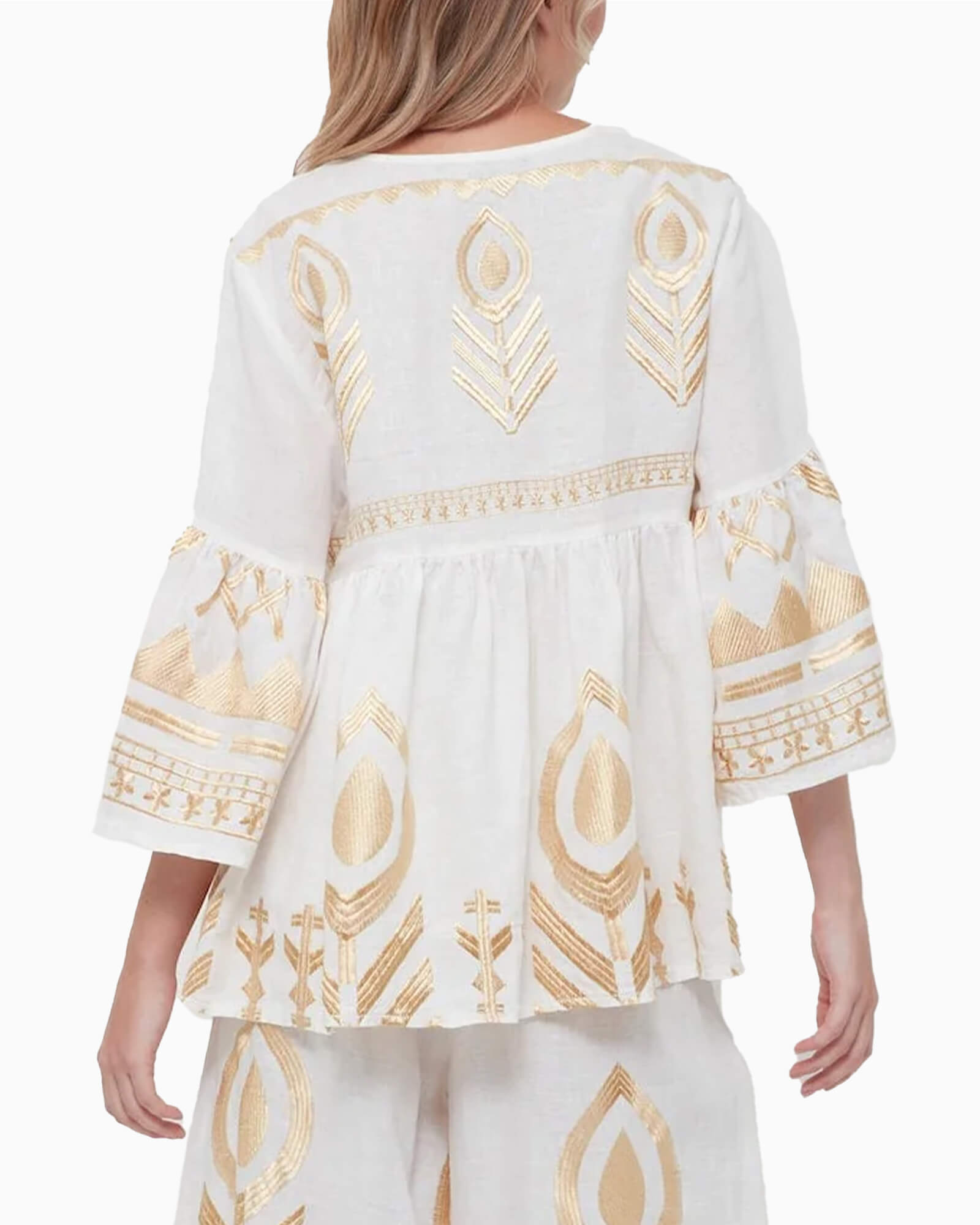 Bell Sleeve Feather Tunic