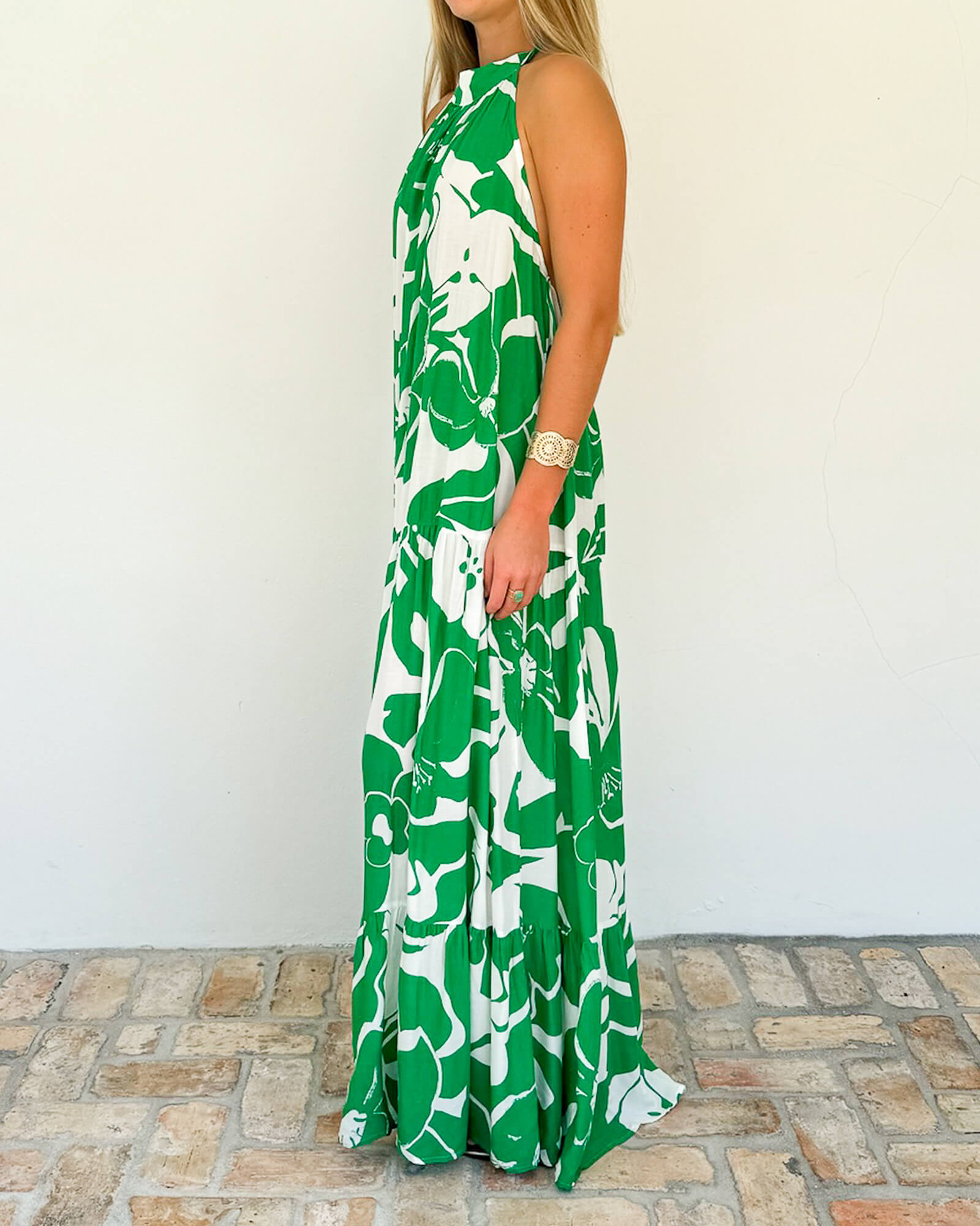 Hibiscus Dress Green