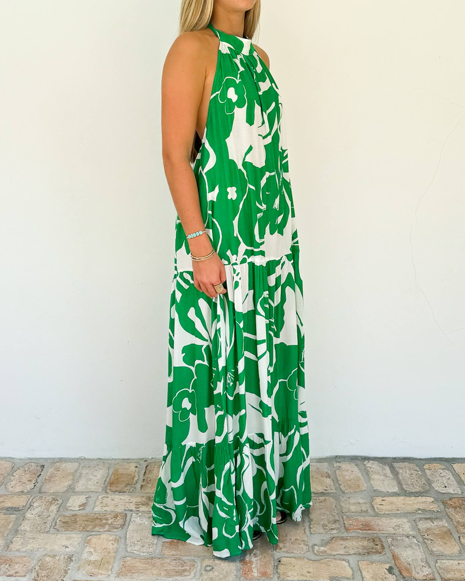 Hibiscus Dress Green