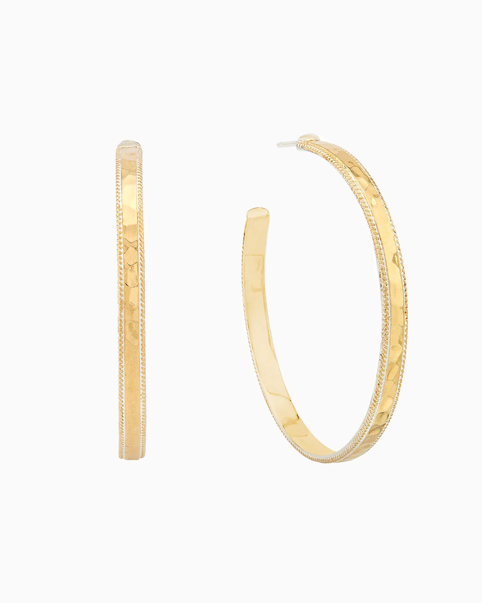 Anna Beck Large Hammered Hoops