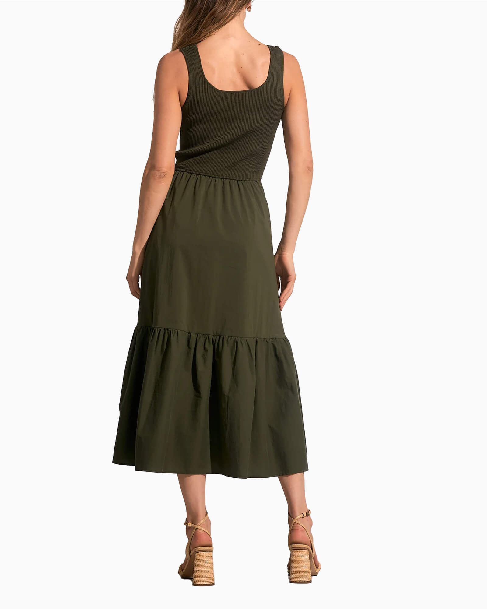 Olive Mixed Dress