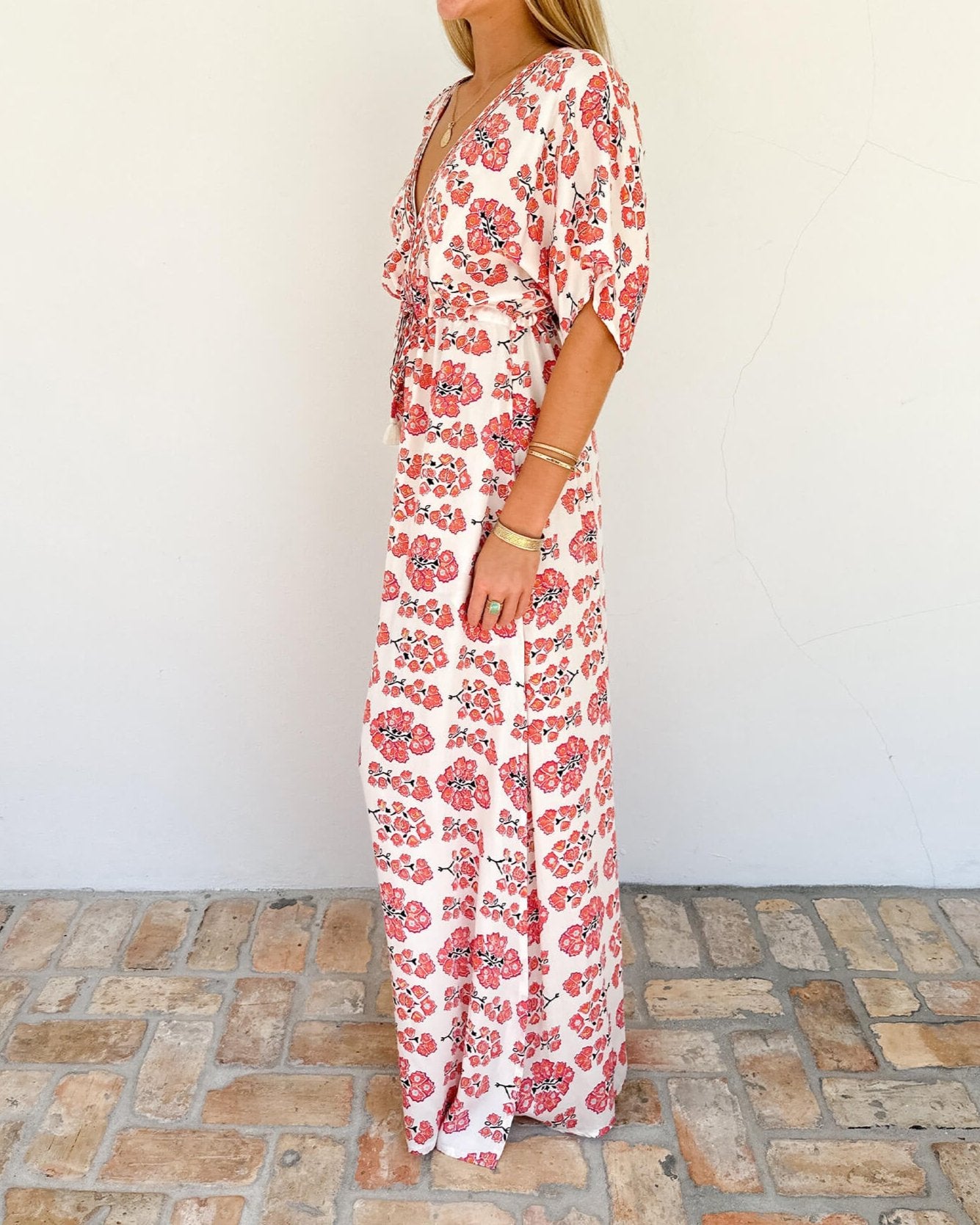 Pia Caftan Hibiscus OS