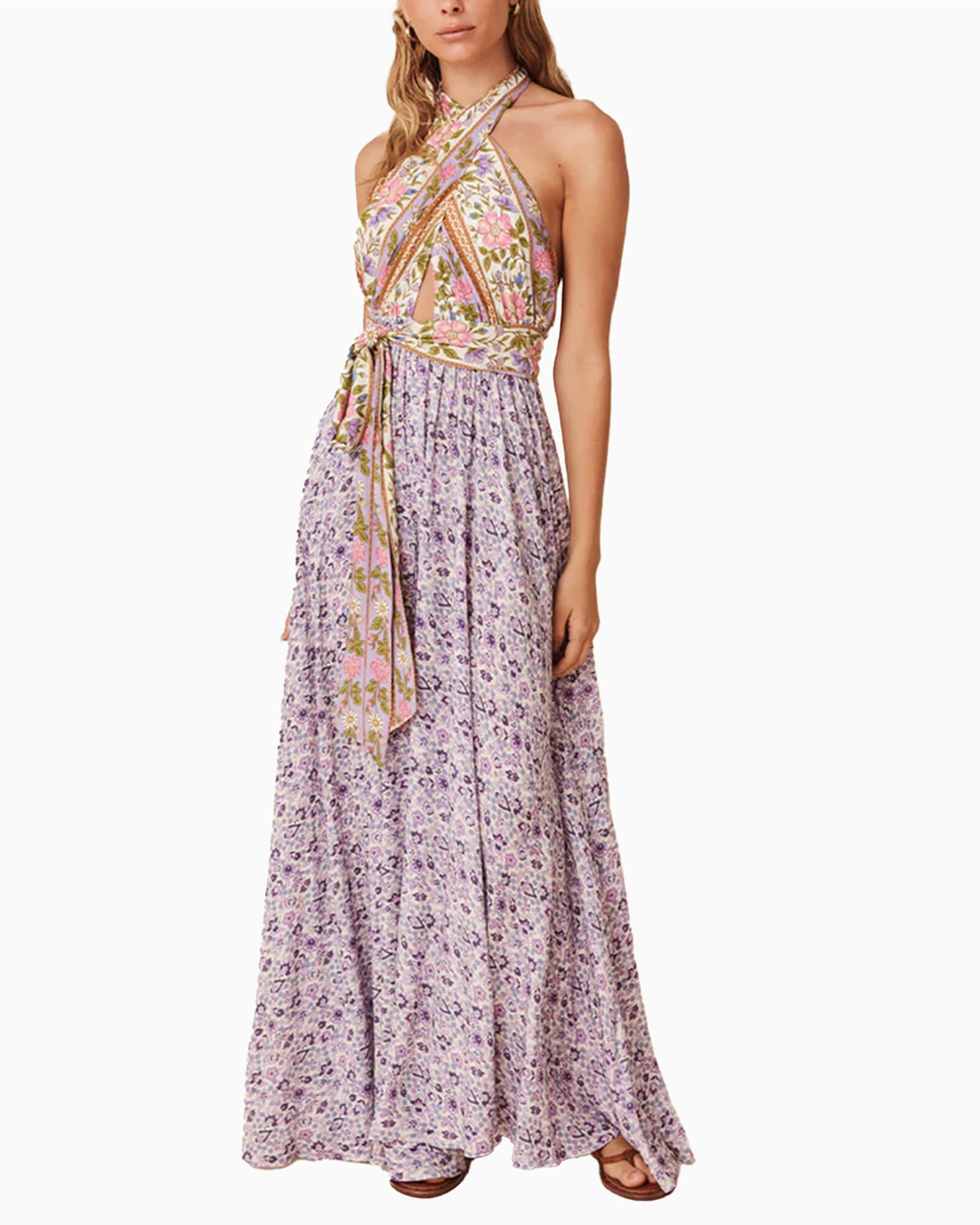 Sienna Halter Maxi Lilac