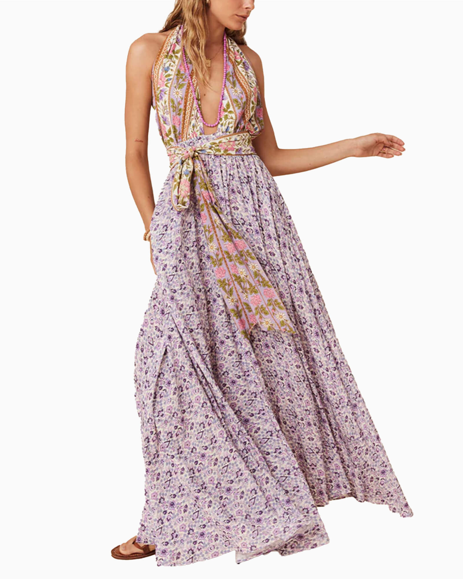 Sienna Halter Maxi Lilac