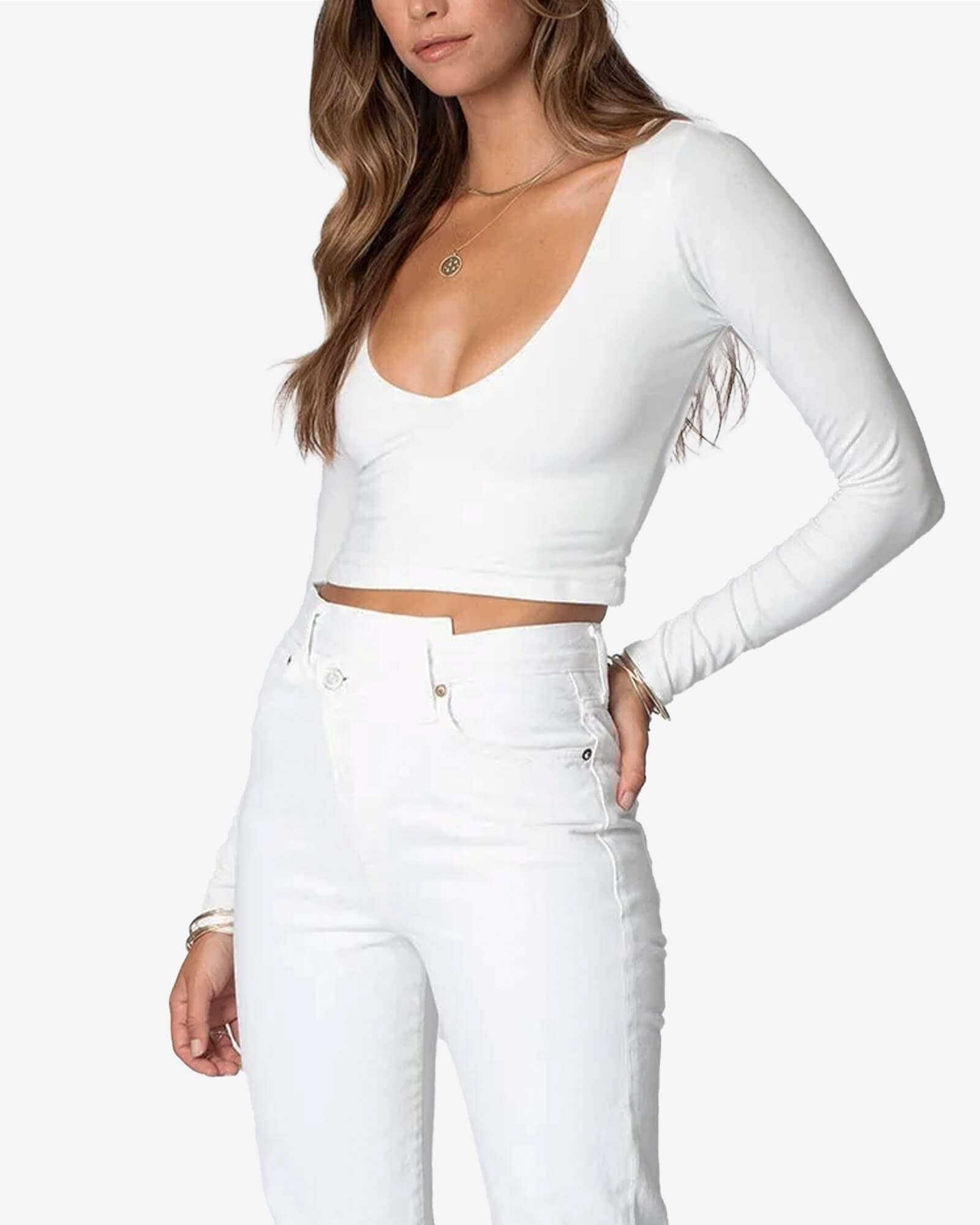 V Neck Crop