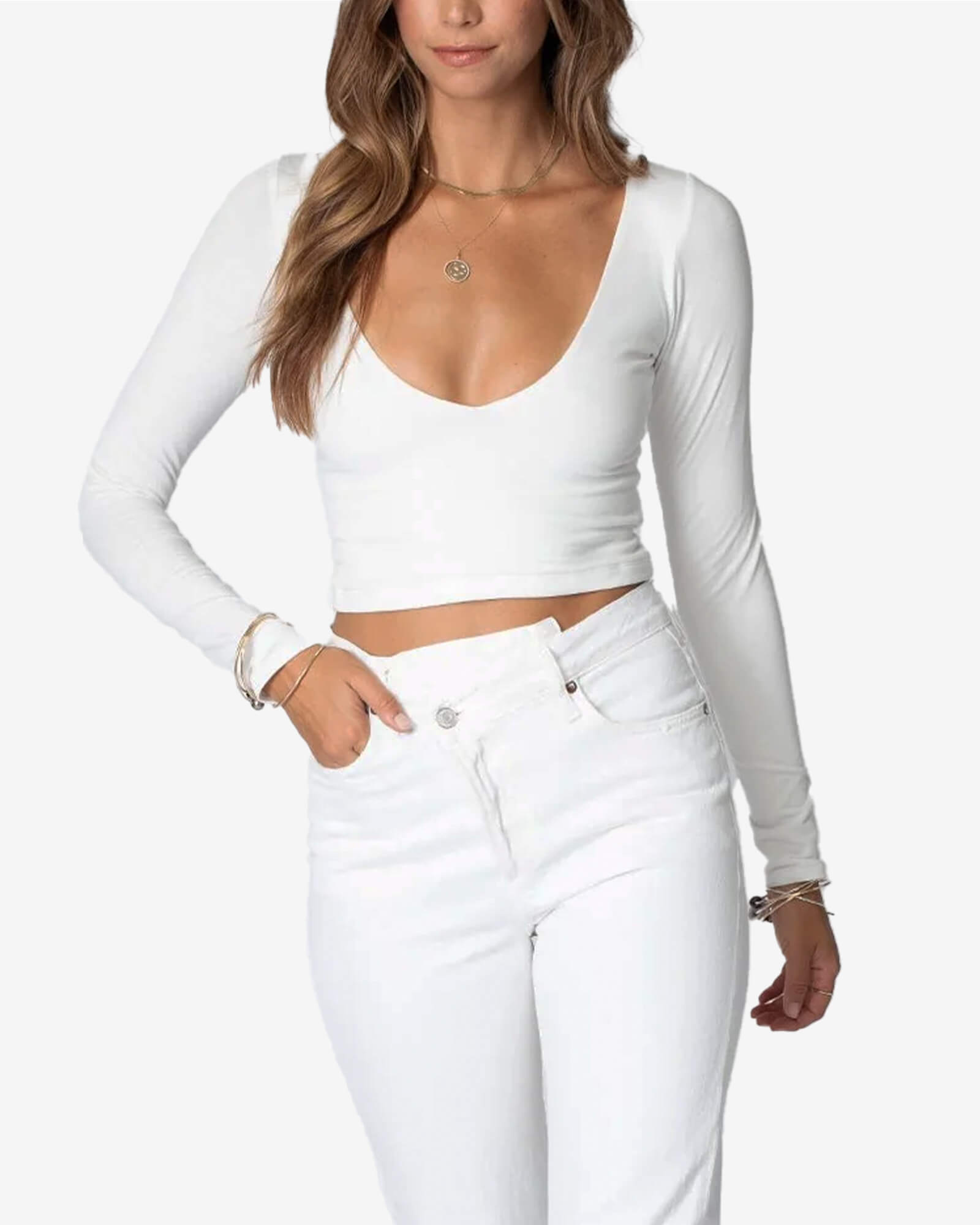 V Neck Crop